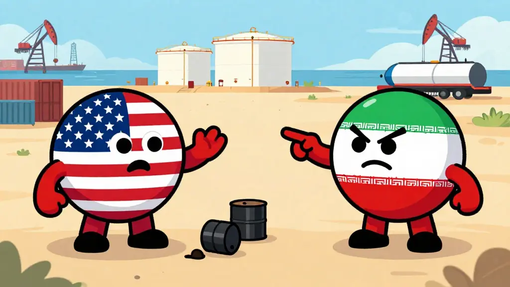 CPIと原油価格急騰を象徴するアメリカと中東のCountryballが混乱する場面